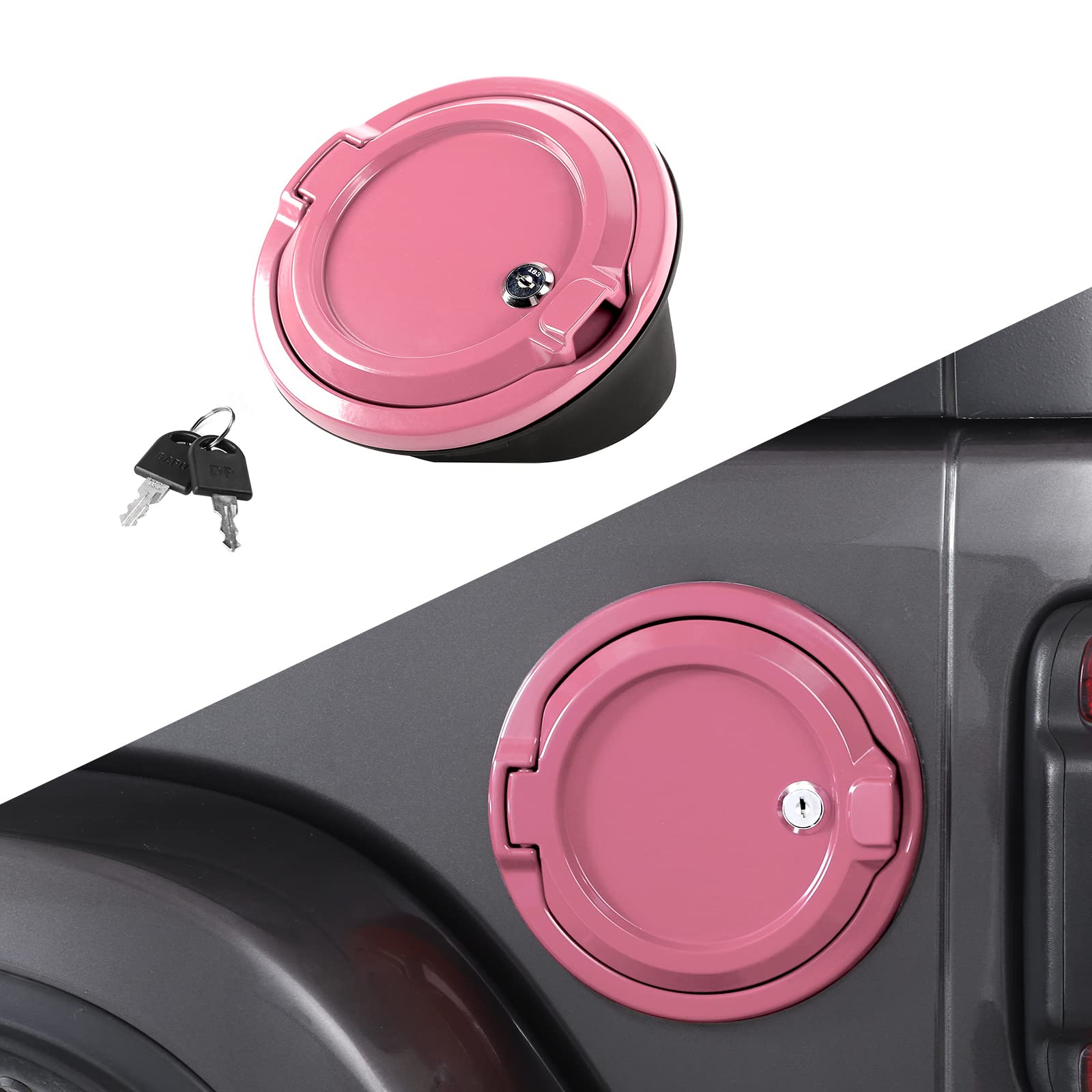アップルブロッサムカバータンクピンク　L Amazon.com: SQQP for JL Locking Fuel Door Gas Tank Cap Cover Fit